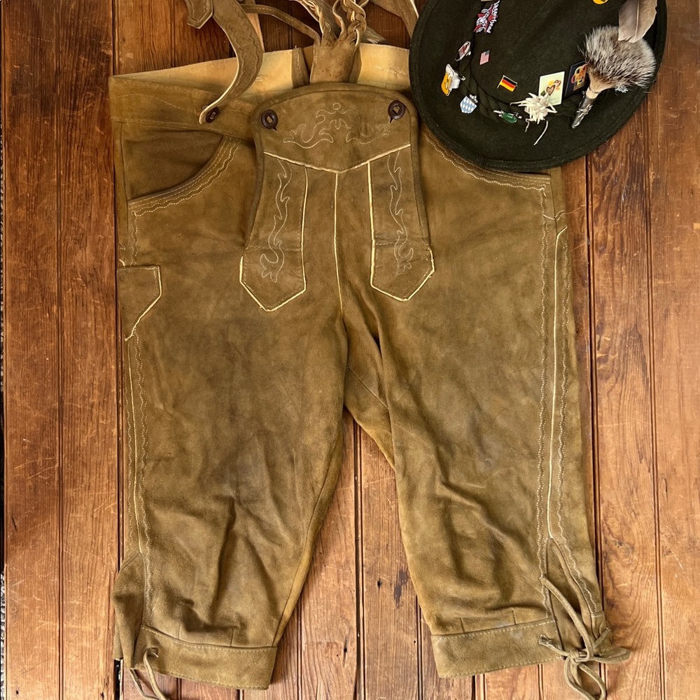 Traditional Brown Lederhosen for Men